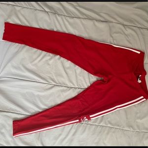 Adidas red leggings